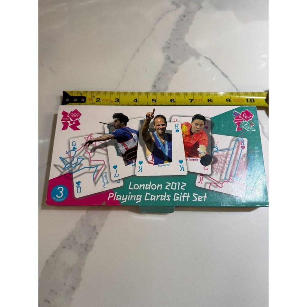 London 2012 Summer Olympics Playing Cards Gift Set 3 Decks Legends Sports